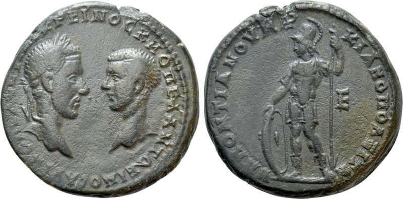 MOESIA INFERIOR. Marcianopolis. Macrinus, with Diadumenian (217-218). Ae Pentass...