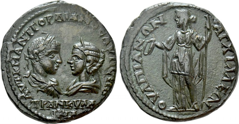 THRACE. Anchialus. Gordian III, with Tranquillina (238-244). Ae. 

Obv: AYT K ...