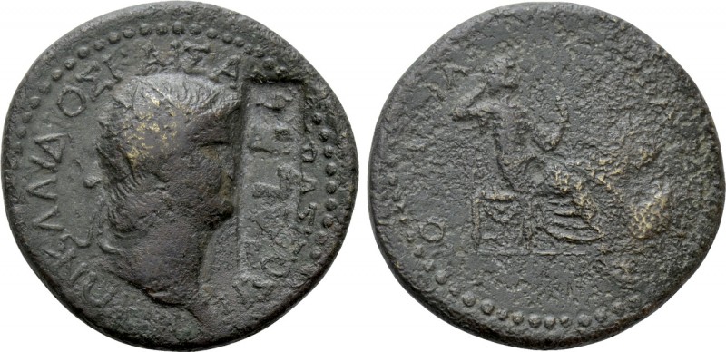 BITHYNIA. Nicaea. Nero with Poppaea (54-68). Ae. 

Obv: NEPΩN KΛAYΔIOΣ KAIΣAP ...