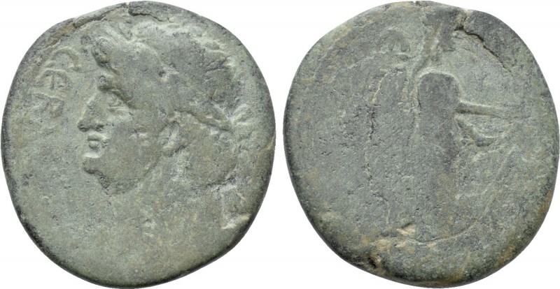 IONIA. Miletus. Nero (54-68). Ae. Ti. Cl. Damas, magistrate. 

Obv: CEBACTOC. ...