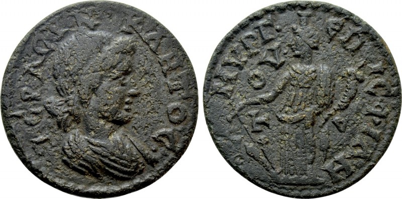 IONIA. Smyrna. Pseudo-autonomous. Time of Valerian I (253-260). Ae. M. Aurelius ...
