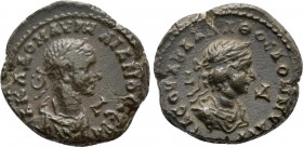 EGYPT. Alexandria. Aurelian, with Vabalathus (270-272). BI Tetradrachm. Dated RY 1 and 4 (AD 270/1). 

Obv: AVT K Λ ΔOM AVPHΛIANOC CEB / L - A (date...