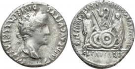 AUGUSTUS (27 BC-14 AD). Denarius. Lugdunum. 

Obv: CAESAR AVGVSTVS DIVI F PATER PATRIAE. 
Laureate head right.
Rev: AVGVSTI F COS DESIG PRINC IVVE...