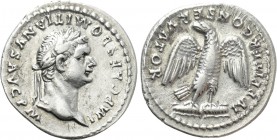 DOMITIAN (81-96). Denarius. Rome. 

Obv: IMP CAES DOMITIANVS AVG P M. 
Laureate head right.
Rev: IVPPITER CONSERVATOR. 
Eagle standing facing on ...