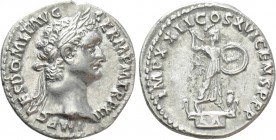 DOMITIAN (81-96). Denarius. Rome. 

Obv: IMP CAES DOMIT AVG GERM P M TR P XII. 
Laureate head right.
Rev: IMP XXII COS XVI CENS P P P. 
Minerva, ...