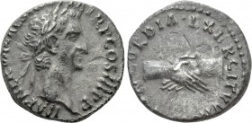 NERVA (96-98). Denarius. Rome. 

Obv: IMP NERVA CAES AVG P M TR P COS III P P. 
Laureate head right.
Rev: CONCORDIA EXERCITVVM. 
Clasped hands.
...