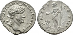 HADRIAN (117-138). Denarius. Rome. 

Obv: IMP CAESAR TRAIAN HADRIANVS AVG. 
Laureate head right.
Rev: P M TR P COS III / CLEM. 
Clementia standin...