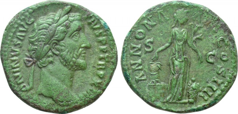 ANTONINUS PIUS (138-161). As. Rome. 

Obv: ANTONINVS AVG PIVS P P TR P XVII. ...