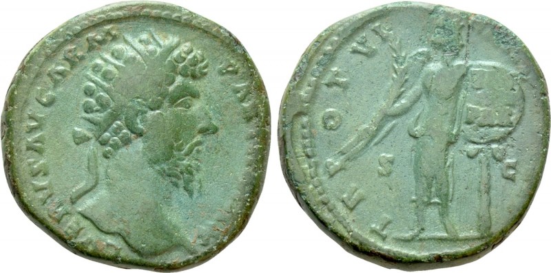 LUCIUS VERUS (161-169). Dupondius. Rome. 

Obv: L VERVS AVG ARM PARTH MAX. 
R...