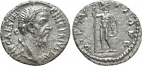 PESCENNIUS NIGER (193-194). Denarius. Antioch.

Obv: IMP CAES PESC NIGER IVST AVG.
Laureate head right.
Rev: VIRTVTI AVG.
Virtus standing facing,...