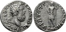 CLODIUS ALBINUS (195-197). Denarius. Lugdunum. 

Obv: IMP CAES D CLO SEP ALB AVG. 
Laureate head right.
Rev: VIRTVTI AVG COS II. 
Virtus standing...