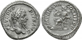 SEPTIMIUS SEVERUS (193-211). Denarius. Rome. 

Obv: SEVERVS PIVS AVG. 
Laureate head right.
Rev: PM TR P XVII COS III PP. 
Salus seated left on t...