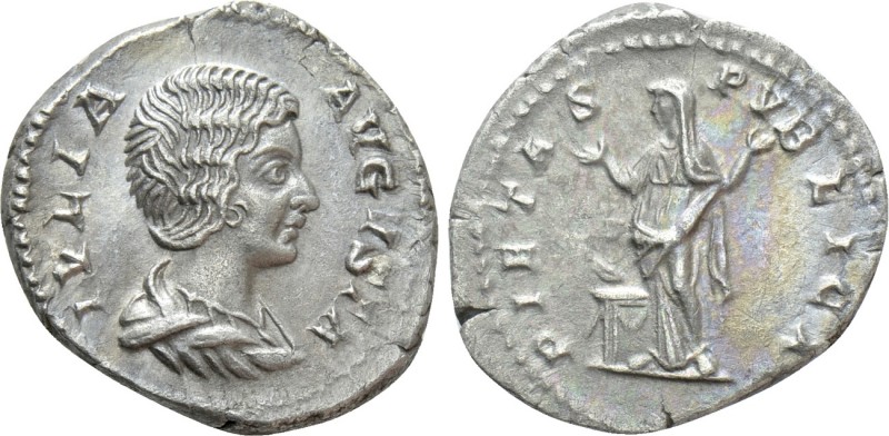 JULIA DOMNA (Augusta, 193-217). Denarius. Rome. 

Obv: IVLIA AVGVSTA. 
Draped...