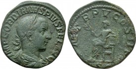 GORDIAN III (238-244). Sestertius. Rome. 

Obv: IMP GORDIANVS PIVS FEL AVG. 
Laureate, draped and cuirassed bust right.
Rev: P M TR P V COS II P P...