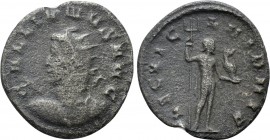 GALLIENUS (253-268). Antoninianus. Mediolanum. Legionary type. 

Obv: GALLIENVS AVG. 
Radiate, draped and cuirassed bust left, holding spear, point...