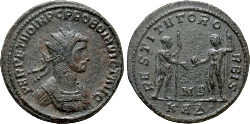PROBUS (276-282). Antoninianus. Serdica. 

Obv: PERPETVO IMP C PROBO INVICT AV...