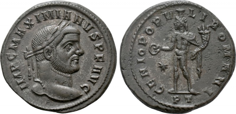 MAXIMIANUS HERCULIUS (286-305). Follis. Ticinum. 

Obv: IMP C MAXIMIANVS P F A...