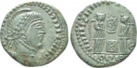 CONSTANTINE I THE GREAT (307/10-337). Follis. Contemporary imitation. 

Obv: Laureate, helmeted and cuirassed bust right; barbarous legend around.
...