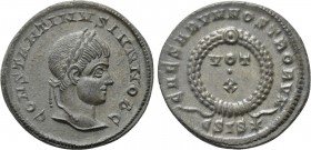 CONSTANTINE II (Caesar, 316-337). Follis. Siscia. 

Obv: CONSTANTINVS IVN NOB C. 
Laureate head right.
Rev: CAESARVM NOSTRORVM / ESIS (star). 
VO...