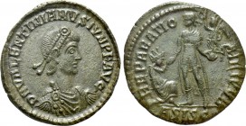 VALENTINIAN I (364-375). Follis. Siscia. 

Obv: D N VALENTINIANVS IVN P F AVG. 
Diademed, draped and cuirassed bust right.
Rev: REPARATIO REI PVB ...