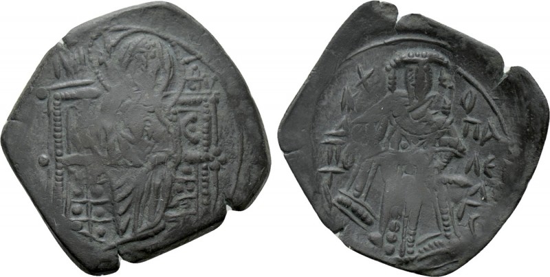 MICHAEL VIII PALAEOLOGUS (1261-1282). Trachy. Constantinople. 

Obv: Virgin Ma...