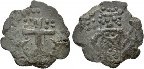 BULGARIA. Second Empire. Ivan Aleksandar (1331-1371). Trachy. Cherven. 

Obv: Cross pattée set on floral base.
Rev: Half-length facing bust of Ivan...