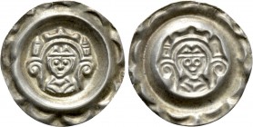 GERMANY. Augsburg. Hartmann von Dillingen (1250-1286). Bracteate.

Obv: Facing head of bishop between two towers and two croziers.
Rev: Incuse and ...