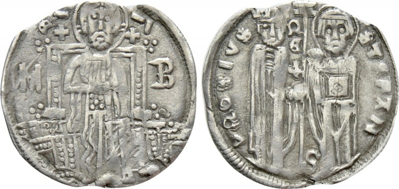 SERBIA. Stefan Uroš II Milutin (1282-1321). Dinar. 

Obv: IC - XC. 
Christ Pa...