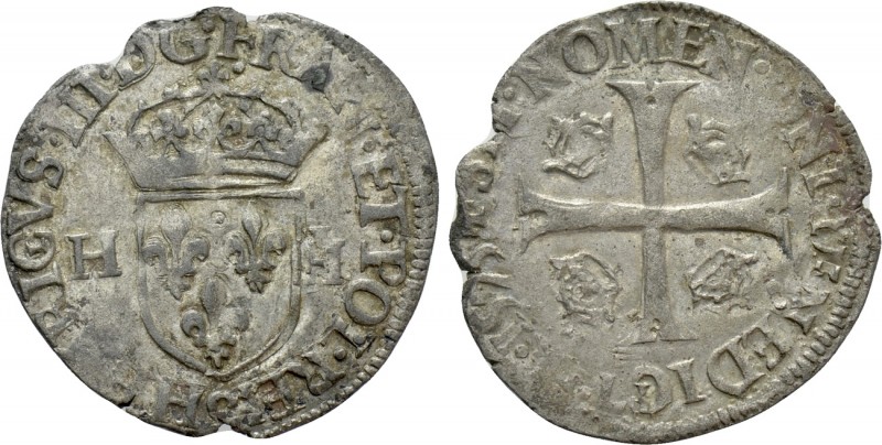 FRANCE. Henry III (1574-1589). Douzain (1575). 

Obv: HENRICVS III D G FRAN ET...