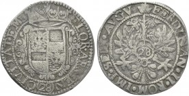 GERMANY. Emden. Ferdinand II (Holy Roman Emperor, 1624-1637). Gulden or 28 Stüber. 

Obv: FLOR ARGEN CIVITAT EMB. 
Crowned and garnished coat-of-ar...