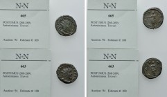2 Antoniniani of Postumus. 

Obv: .
Rev: .

. 

Condition: See picture.

Weight: g.
 Diameter: mm.