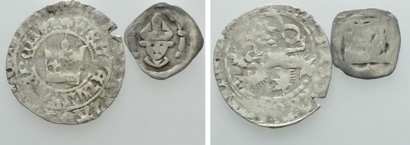 2 Medieval Coins. 

Obv: .
Rev: .

. 

Condition: See picture.

Weight:...