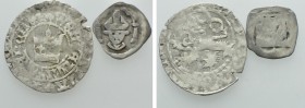 2 Medieval Coins. 

Obv: .
Rev: .

. 

Condition: See picture.

Weight: g.
 Diameter: mm.