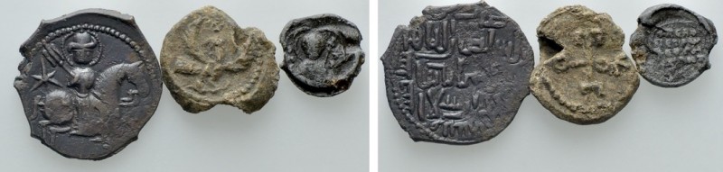 3 Byzantine and Islamic Coins and Seals. 

Obv: .
Rev: .

. 

Condition: ...