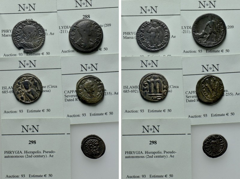 5 Coins; Roman Provincial etc. 

Obv: .
Rev: .

. 

Condition: See pictur...