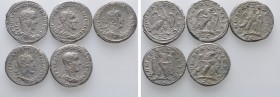 5 Roman Provincial Tetradrachms. 

Obv: .
Rev: .

. 

Condition: See picture.

Weight: g.
 Diameter: mm.