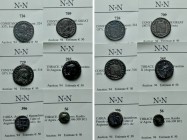 6 Greek and Roman Coins. 

Obv: .
Rev: .

. 

Condition: See picture.

Weight: g.
 Diameter: mm.