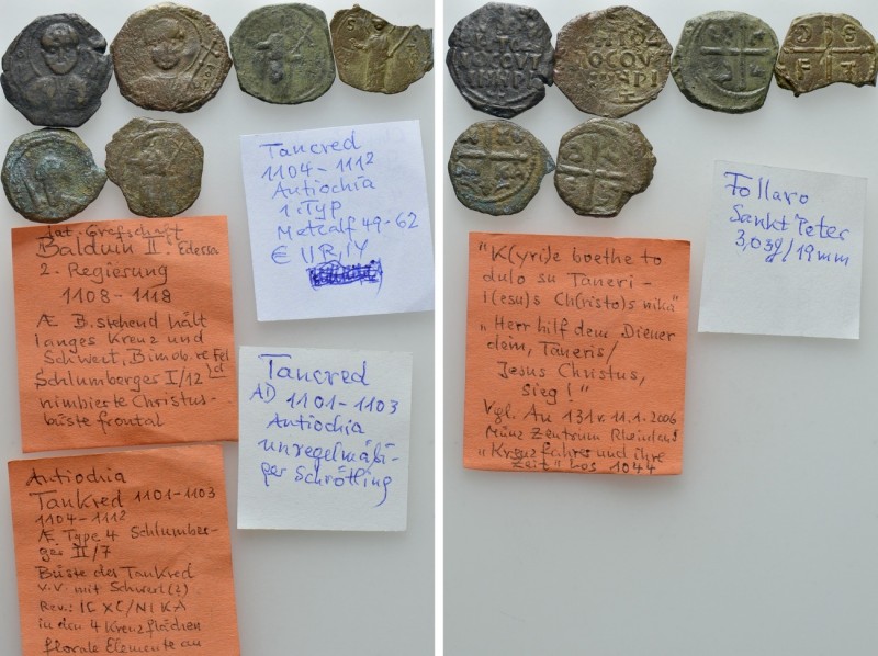 6 Coins of the Crusaders. 

Obv: .
Rev: .

. 

Condition: See picture.
...