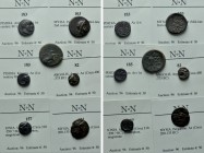 7 Greek Coins. 

Obv: .
Rev: .

. 

Condition: See picture.

Weight: g.
 Diameter: mm.