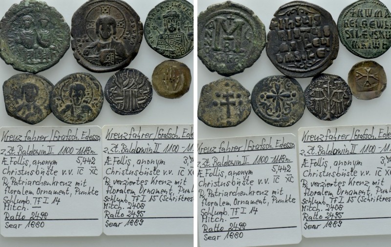 7 Byzantine and Medieval Coins. 

Obv: .
Rev: .

. 

Condition: See pictu...