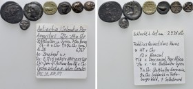 7 Greek and Celtic Coins. 

Obv: .
Rev: .

. 

Condition: See picture.

Weight: g.
 Diameter: mm.