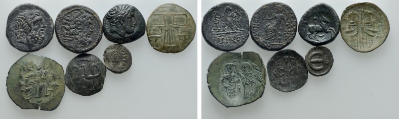 7 Greek, Byzantine and Medieval Coins. 

Obv: .
Rev: .

. 

Condition: Se...