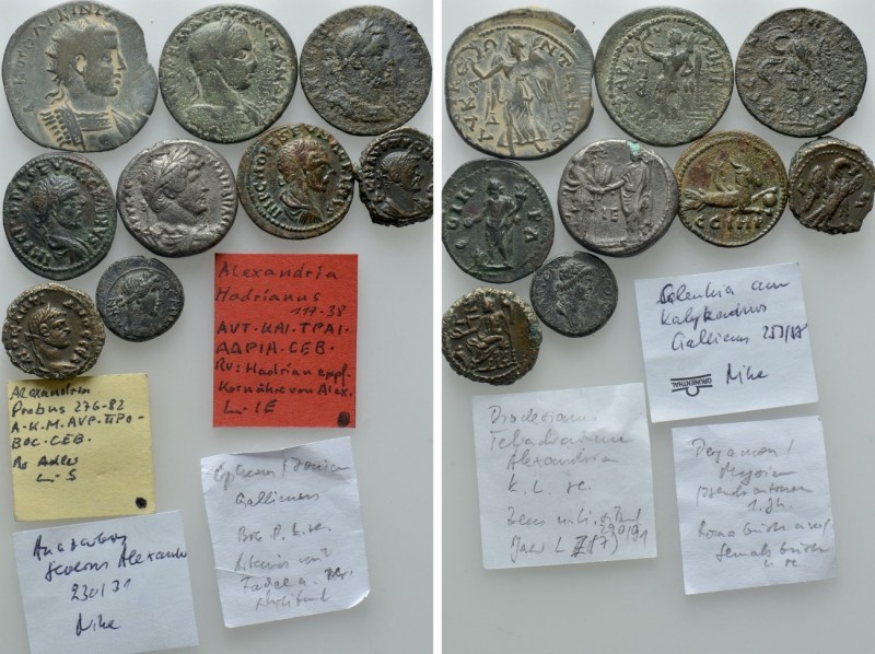 9 Roman Provincial Coins. 

Obv: .
Rev: .

. 

Condition: See picture.
...