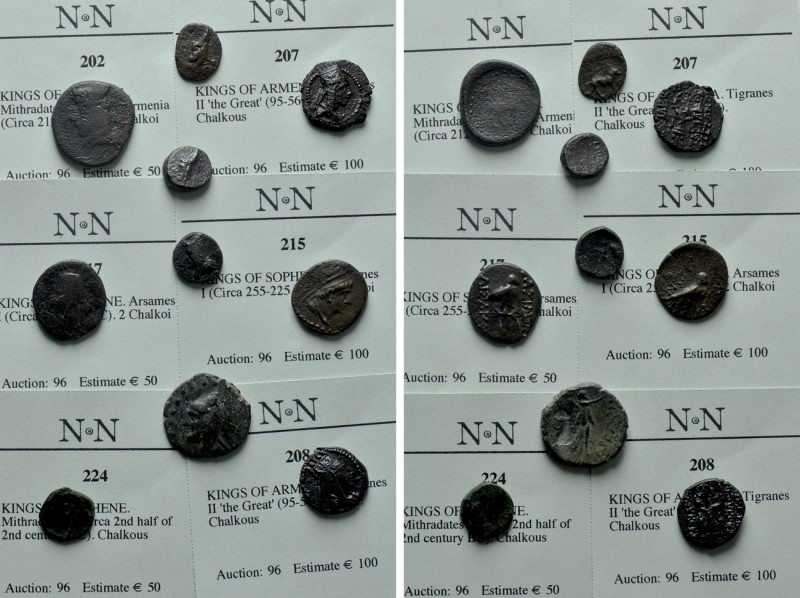 10 Coins of Armenia and Sophene. 

Obv: .
Rev: .

. 

Condition: See pict...