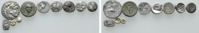 10 Greek Coins; Including Electrum. 

Obv: .
Rev: .

. 

Condition: See picture.

Weight: g.
 Diameter: mm.