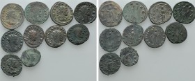 10 Antoniniani of Claudius Gothicus. 

Obv: .
Rev: .

. 

Condition: See picture.

Weight: g.
 Diameter: mm.