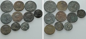 10 Roman Coins; Galeria Valeria, Eudoxia etc. 

Obv: .
Rev: .

. 

Condition: See picture.

Weight: g.
 Diameter: mm.