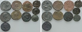 10 Roman Coins; Julian II, Theodosius etc. 

Obv: .
Rev: .

. 

Condition: See picture.

Weight: g.
 Diameter: mm.