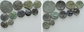 11 Greek Coins. 

Obv: .
Rev: .

. 

Condition: See picture.

Weight: g.
 Diameter: mm.
