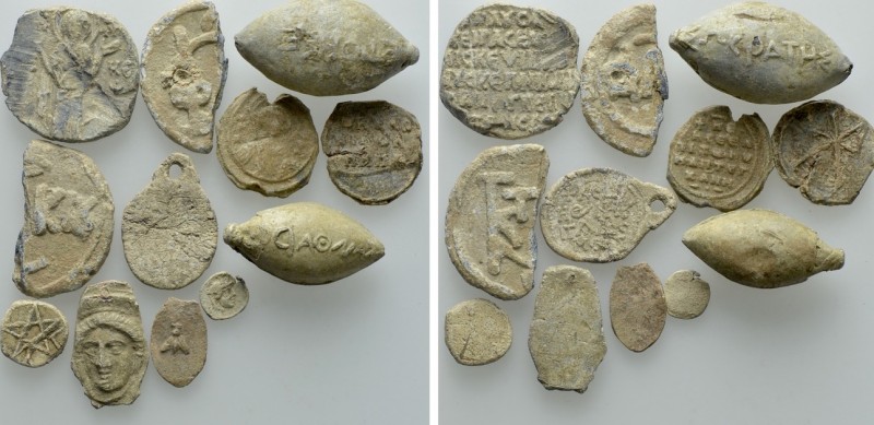 12 Seals, Tesserae etc.

Obv: .
Rev: .

.

Condition: See picture.

Wei...